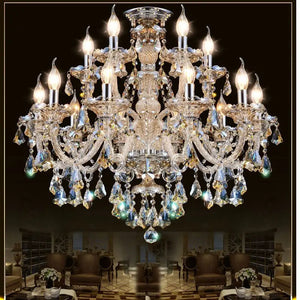 Crystal K9 Chandelier Polished Chrome Flush Mount Lighting - view 6