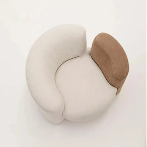 Modern Curved Cashmere Sofa Creative Color Matching Luxury - Beige - Sofa