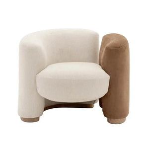 Modern Curved Cashmere Sofa Creative Color Matching Luxury - Beige - Sofa