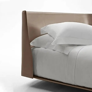 Modern Double PU Leather Backrest Wood Bed Frame - Dark Gray / Queen - Bedroom