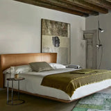 Modern Double PU Leather Backrest Wood Bed Frame - Dark Gray / Queen - Bedroom