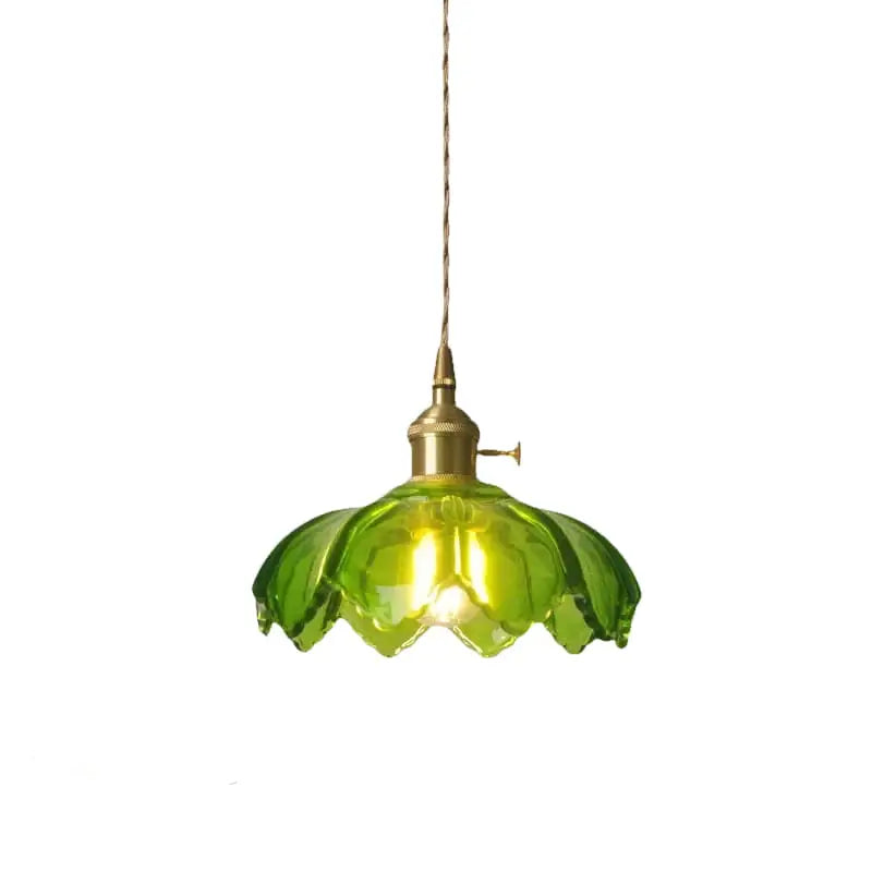 Modern Glass LED Pendant Switch Hanging Lamp - Green - 20 x 16 x 150 cm / Not Inlcude Bulb - Ceiling Lamp