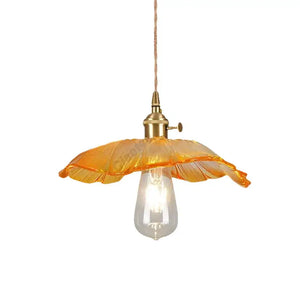 Modern Glass LED Pendant Switch Hanging Lamp - Orange - 28 x 13 x 150 cm / Not Inlcude Bulb - Ceiling Lamp