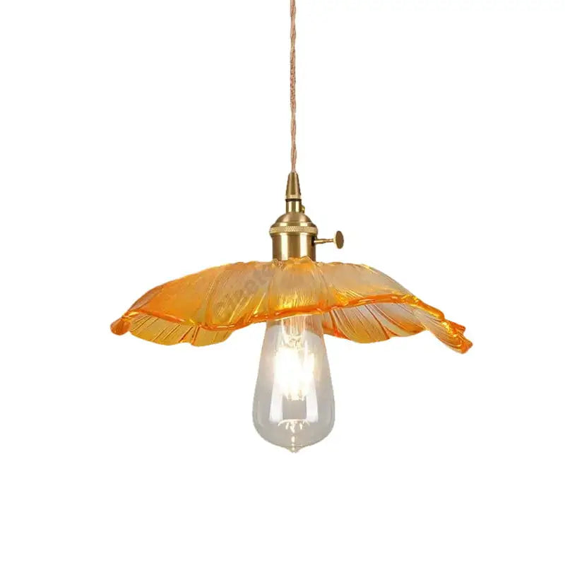 Modern Glass LED Pendant Switch Hanging Lamp - Orange - 28 x 13 x 150 cm / Not Inlcude Bulb - Ceiling Lamp