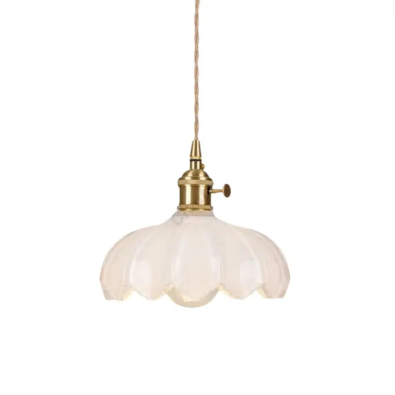Modern Glass LED Pendant Switch Hanging Lamp - White - 20 x 9 x 150 cm / Not Inlcude Bulb - Ceiling Lamp
