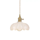 Modern Glass LED Pendant Switch Hanging Lamp - White - 20 x 9 x 150 cm / Not Inlcude Bulb - Ceiling Lamp
