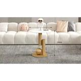 Modern Irregular Base Oval Side Coffee Table - Gold Table 50cm - Multifunctional coffee table