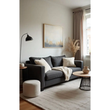 Modern Italian Style L Shaped Couch Sofa - Gray - Sofa