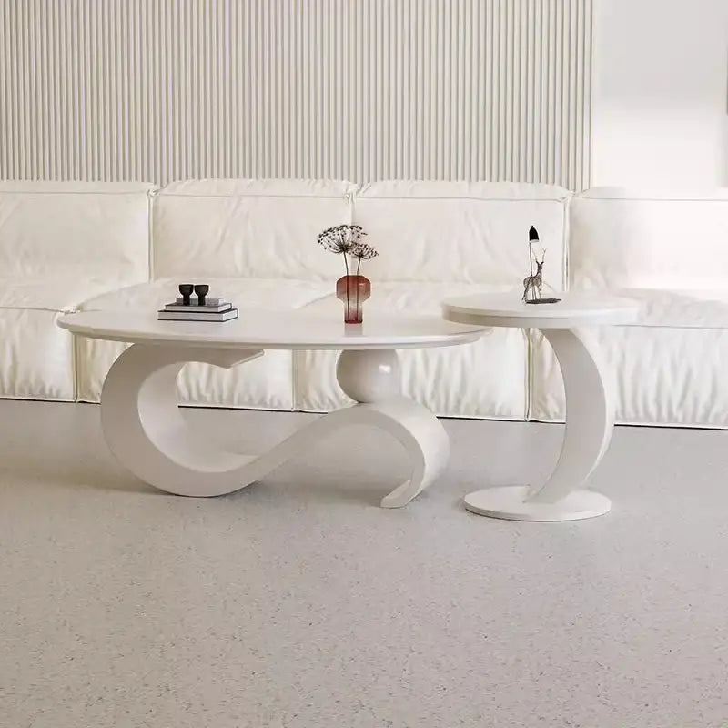 Modern Italian Style Round Nordic Coffee Table - Multifunctional coffee table
