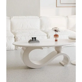 Modern Italian Style Round Nordic Coffee Table - White - Multifunctional coffee table