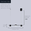 Modern Led Ceiling Chandelier Hanging Lamp - 3 heads black / switch control|Cold White - Hanging Light