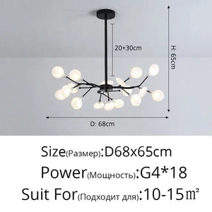 LED Tree Branch Chandelier 18-54 Heads Dimmable Modern Lighting - view 7