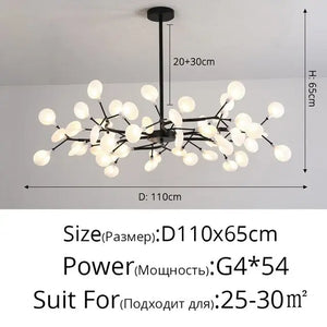 LED Tree Branch Chandelier 18-54 Heads Dimmable Modern Lighting - view 6