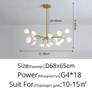 LED Tree Branch Chandelier 18-54 Heads Dimmable Modern Lighting - view 13