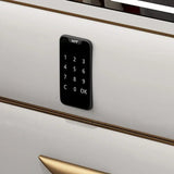 Modern LED Nightstand with Charger Drawers with Key - Bedside Table