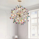 Modern Led Tree Chandeliers - Colorful agate / 20 Lights - Lamps