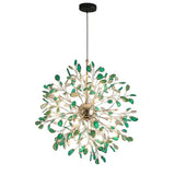 Modern Led Tree Chandeliers - Green agate / 20 Lights - Lamps