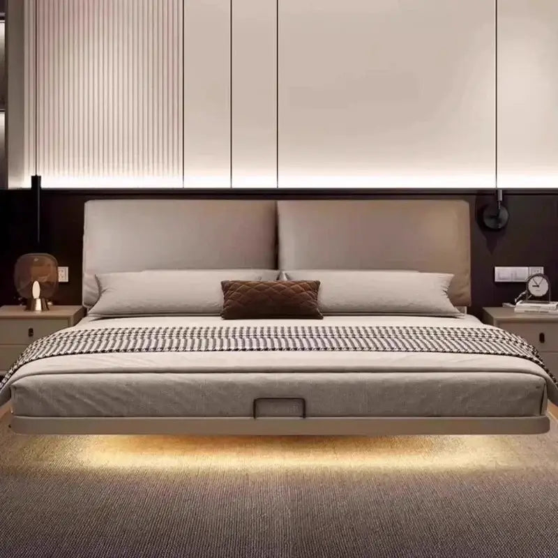 Modern Levitation Double Side Table Bed Frame - Side Table - 2 / 150x190cm - Bedroom