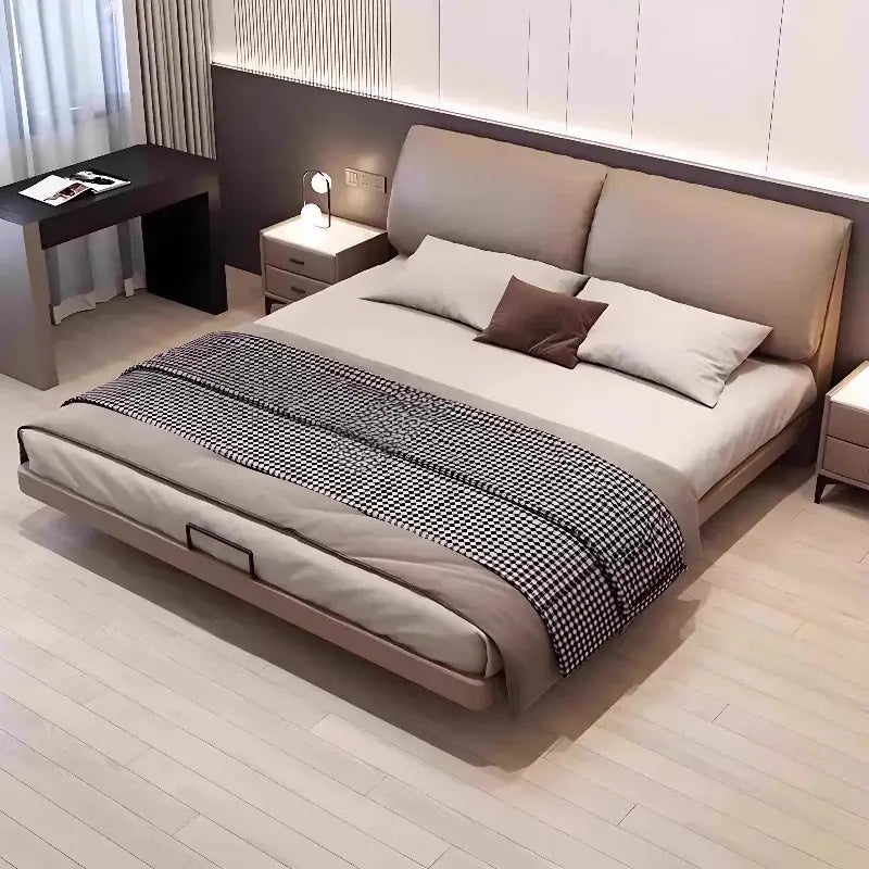 Modern Levitation Double Side Table Bed Frame - Bedroom