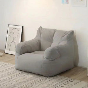 Modern Lightweight Stripe Bean Bag Chair - Light gray - Sofa
