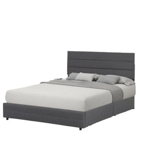 Modern Linen Fabric Storage Upholstered Bed Frame - Bedroom