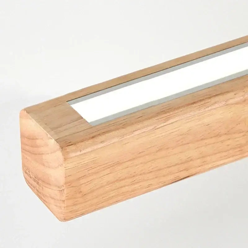 Modern Wood Strip LED Pendant Lamp with Remote Control - view 4