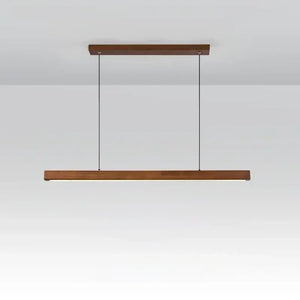 Modern Wood Strip LED Pendant Lamp with Remote Control - view 2