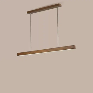 Modern Wood Strip LED Pendant Lamp with Remote Control - view 7