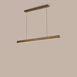 Modern Wood Strip LED Pendant Lamp with Remote Control - view 6