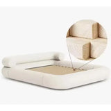 Modern Low Back Headboard Wind Wood Frame Bed - Green / 250 x 200 x 58 cm - Bedroom