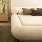 Modern Low Back Headboard Wind Wood Frame Bed - Green / 250 x 200 x 58 cm - Bedroom