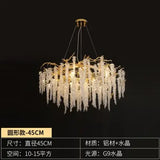 Modern Luxury Crystal Tassel Chandeliers - Dia 45cm / 110V / Warm Light 3000k - Lamps