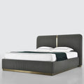 Modern Luxury Leather Double High End Bed Frame - Black / Queen - Bedroom