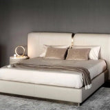 Modern Luxury Leather Double High End Bed Frame - Black / Queen - Bedroom