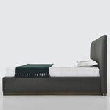 Modern Luxury Leather Double High End Bed Frame - Black / Queen - Bedroom