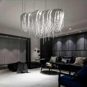 Modern Tassel Pendant Light 30cm Width Dimmable LED - view 8