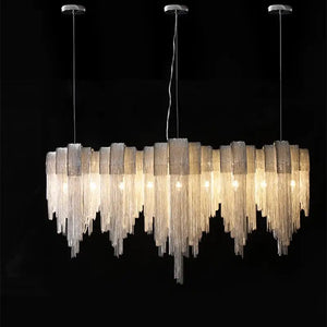 Modern Tassel Pendant Light 30cm Width Dimmable LED - view 2