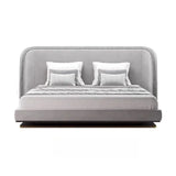 Modern Luxury Wood Crown Headboard Bed Frames - Bedroom