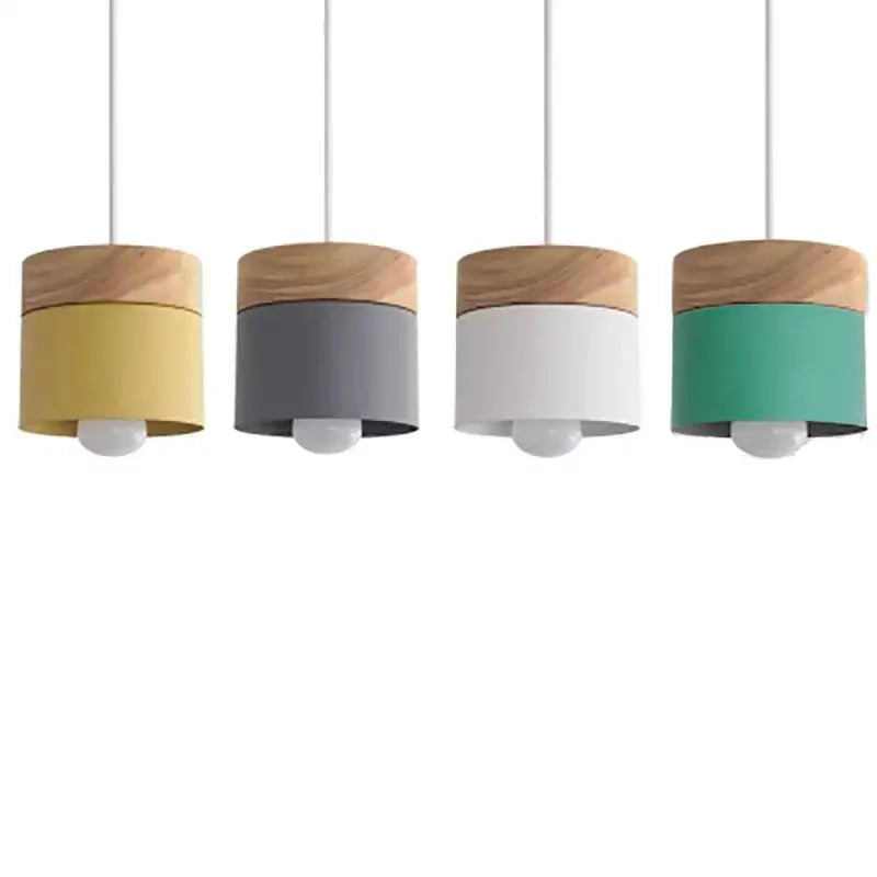 Modern Macaron Iron Wood Pendant Lamp - Pendant Lamp