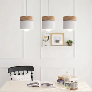 Modern Macaron Iron Wood Pendant Lamp - Pendant Lamp