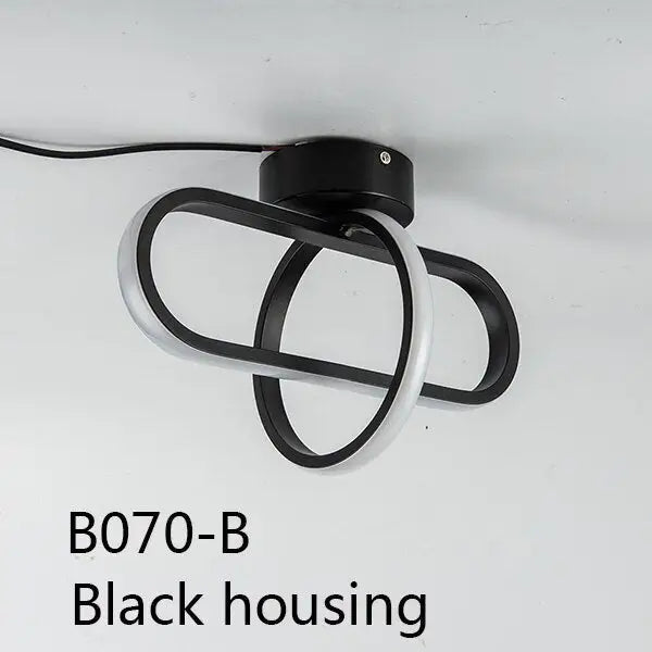 Modern Minimalist Abstrac Ceiling Lamp - Black Housing 2 / Warm White - Lamps