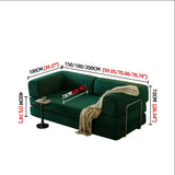 Modern Minimalist Corduroy Bed Compressed Sofa - Green / Two Seat - Compressed Sofa
