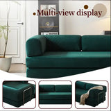 Modern Minimalist Corduroy Bed Compressed Sofa - Green / Two Seat - Compressed Sofa
