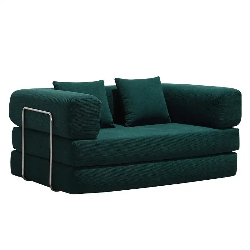 Modern Minimalist Corduroy Bed Compressed Sofa - Green / Two Seat - Compressed Sofa