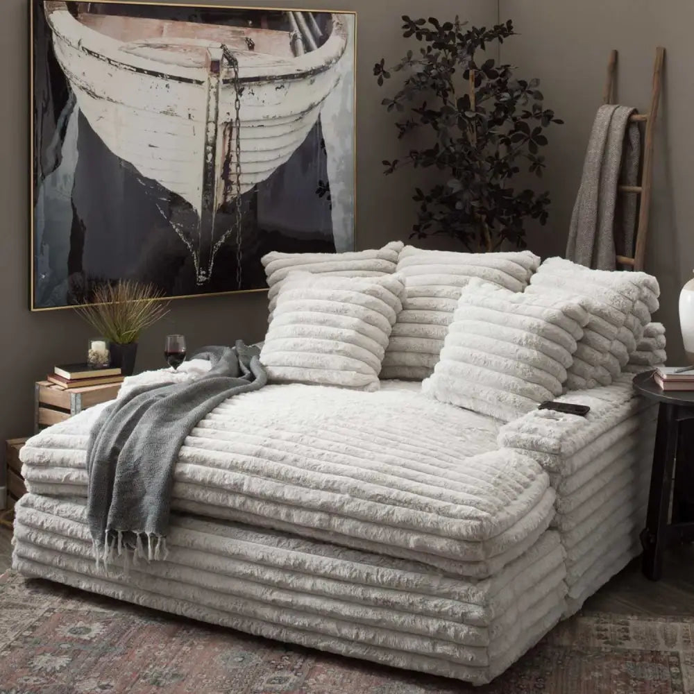 Modern Minimalist Corduroy Cloud Wide Seat Compressed Sofa - Compressed Sofa