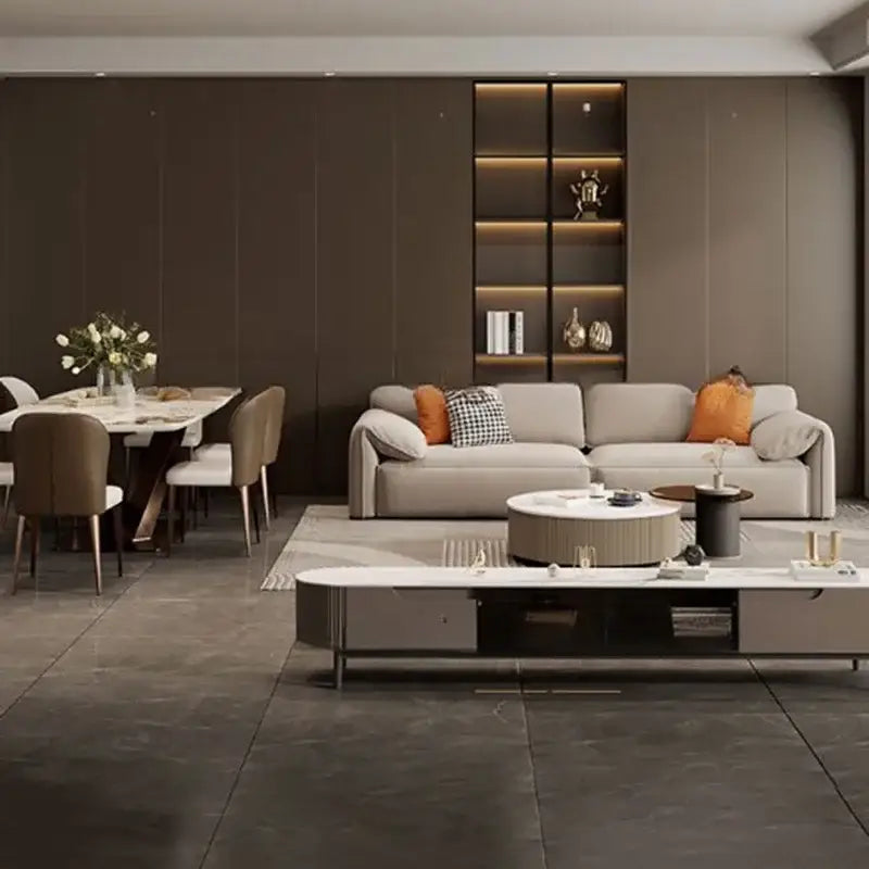 Modern Minimalist Italian Style Square Couch Sofa - Sofa