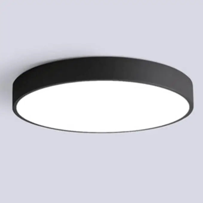 Modern Minimalist LED Flush Mount Ceiling Lamp - Black / D23CM-12W / Neutral Light - 4000k - Ceiling Lamp