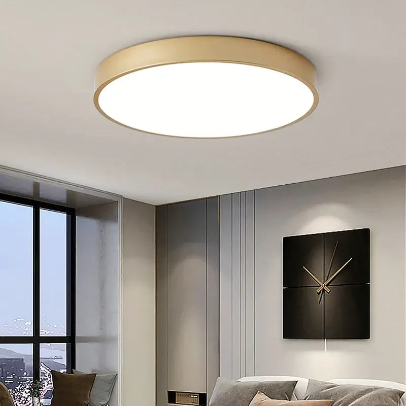 Modern Minimalist LED Flush Mount Ceiling Lamp - Gold / D23CM-12W / Neutral Light - 4000k - Ceiling Lamp