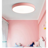 Modern Minimalist LED Flush Mount Ceiling Lamp - Pink / D23CM-12W / Neutral Light - 4000k - Ceiling Lamp