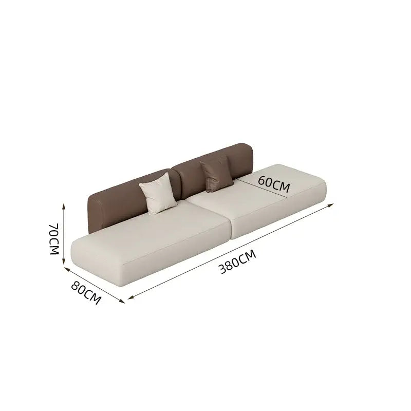 Modern Minimalist Nordic PU Leather Compressed Sofa Set - 380X80X70CM - Compressed Sofa